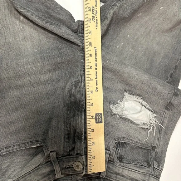 American Eagle Outfitters Distressed Straight Jeans Blue Denim Women's Size 6 - Picture 8 of 12